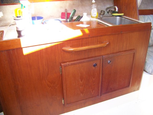Galley, before cleaning and oil